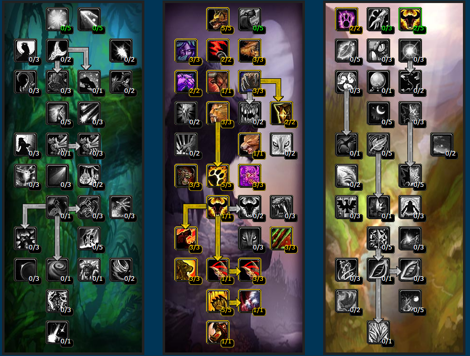 魔兽世界wlk德鲁伊练级天赋怎么点