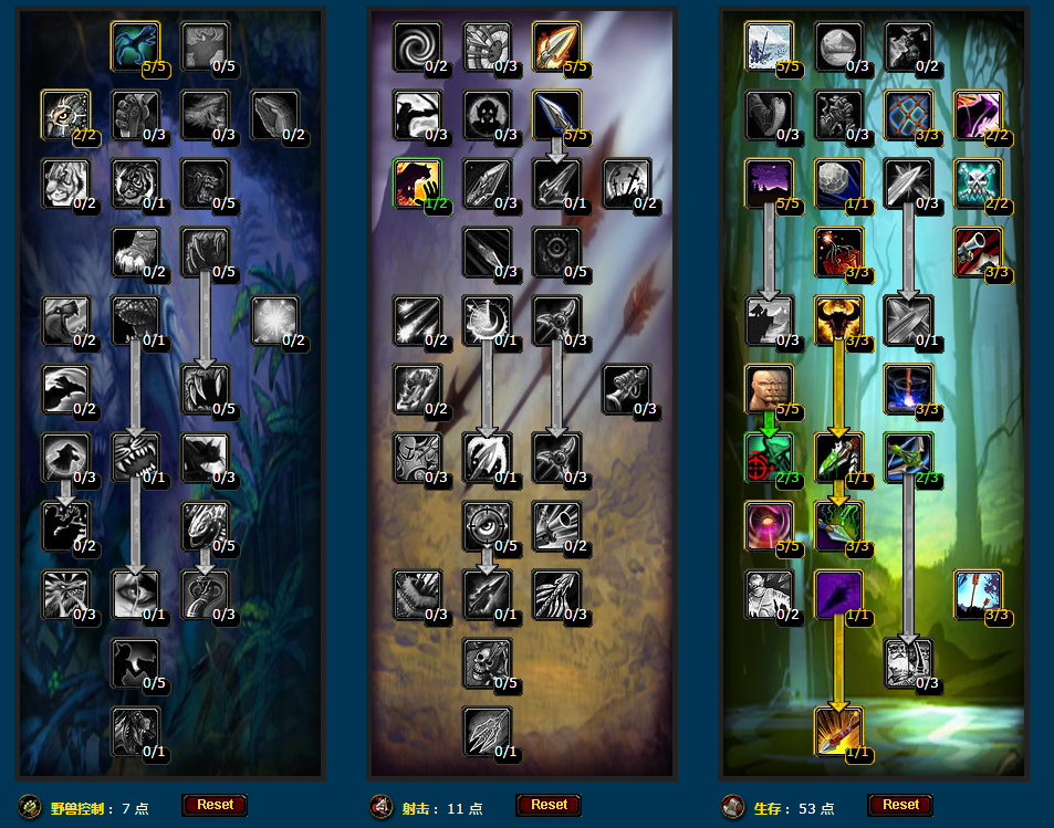 魔兽世界wlk猎人天赋怎么加点