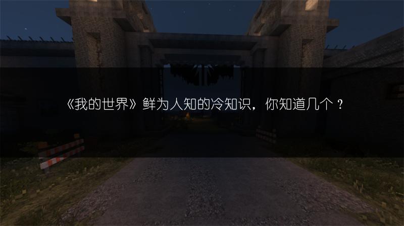 《我的世界》鲜为人知的冷知识，你知道几个？