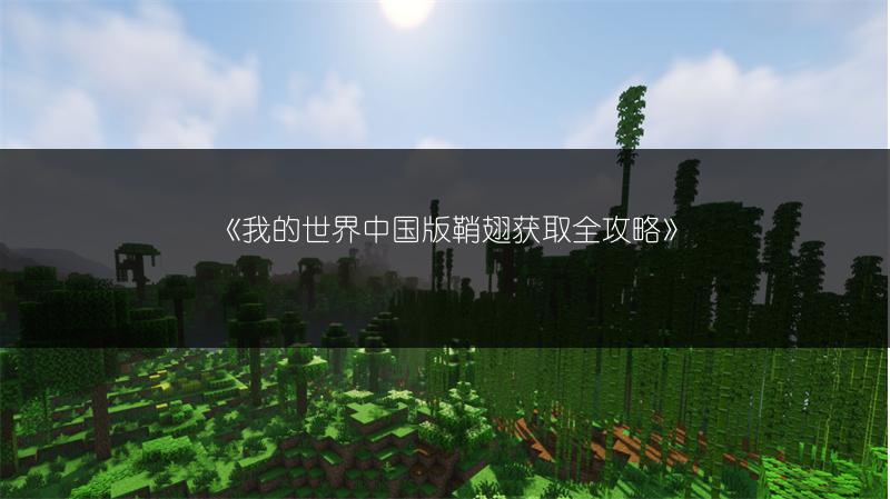 《我的世界中国版鞘翅获取全攻略》