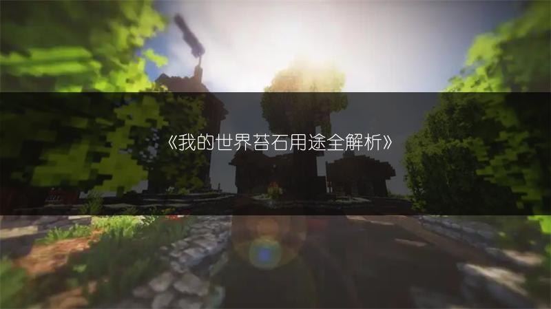 《我的世界苔石用途全解析》