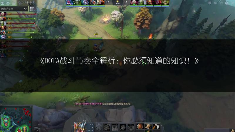 《DOTA战斗节奏全解析：你必须知道的知识！》
