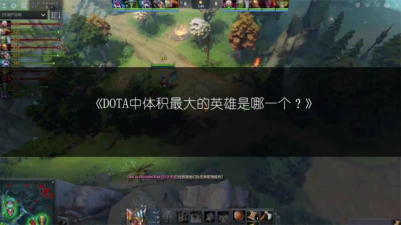 《DOTA中体积最大的英雄是哪一个？》