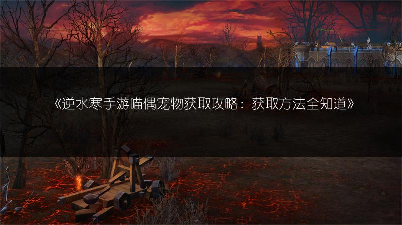 《逆水寒手游喵偶宠物获取攻略：获取方法全知道》